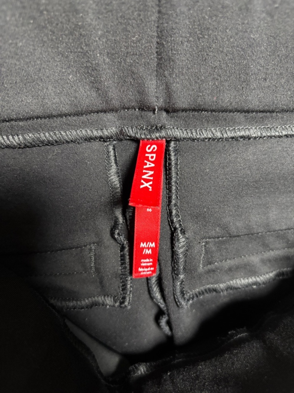 Spanx The Perfect Pants High-Rise Black Straight-Leg Ponte Size Medium - Picture 9 of 9